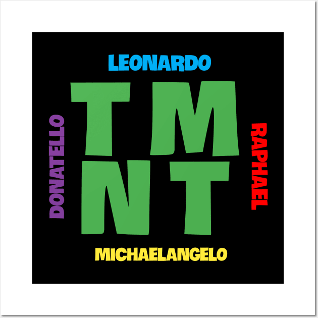 TMNT TEENAGE MUTANT NINJA TURTLES LEONARDO RAPHAEL DONATELLO MICHELANGELO Wall Art by TSOL Games